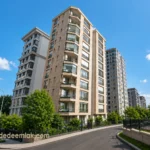 Erenköy satılık lüks daire modern dış cephe ve çevre düzenlemesi
