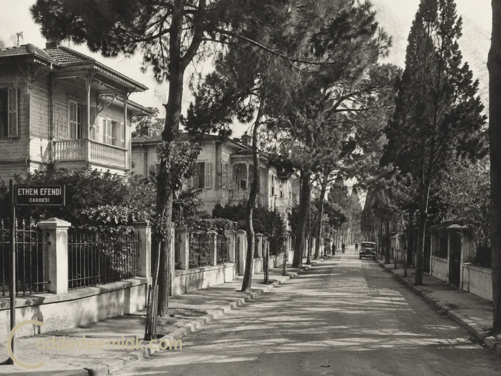 1930'larda Ethem Efendi Caddesi ve Erenköy köşkleri