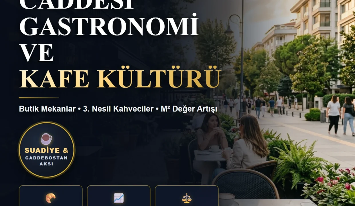 Bağdat Caddesi gastronomi ve kafe kültürü, butik mekanlar ve cadde gayrimenkul değerine etkisi rehberi
