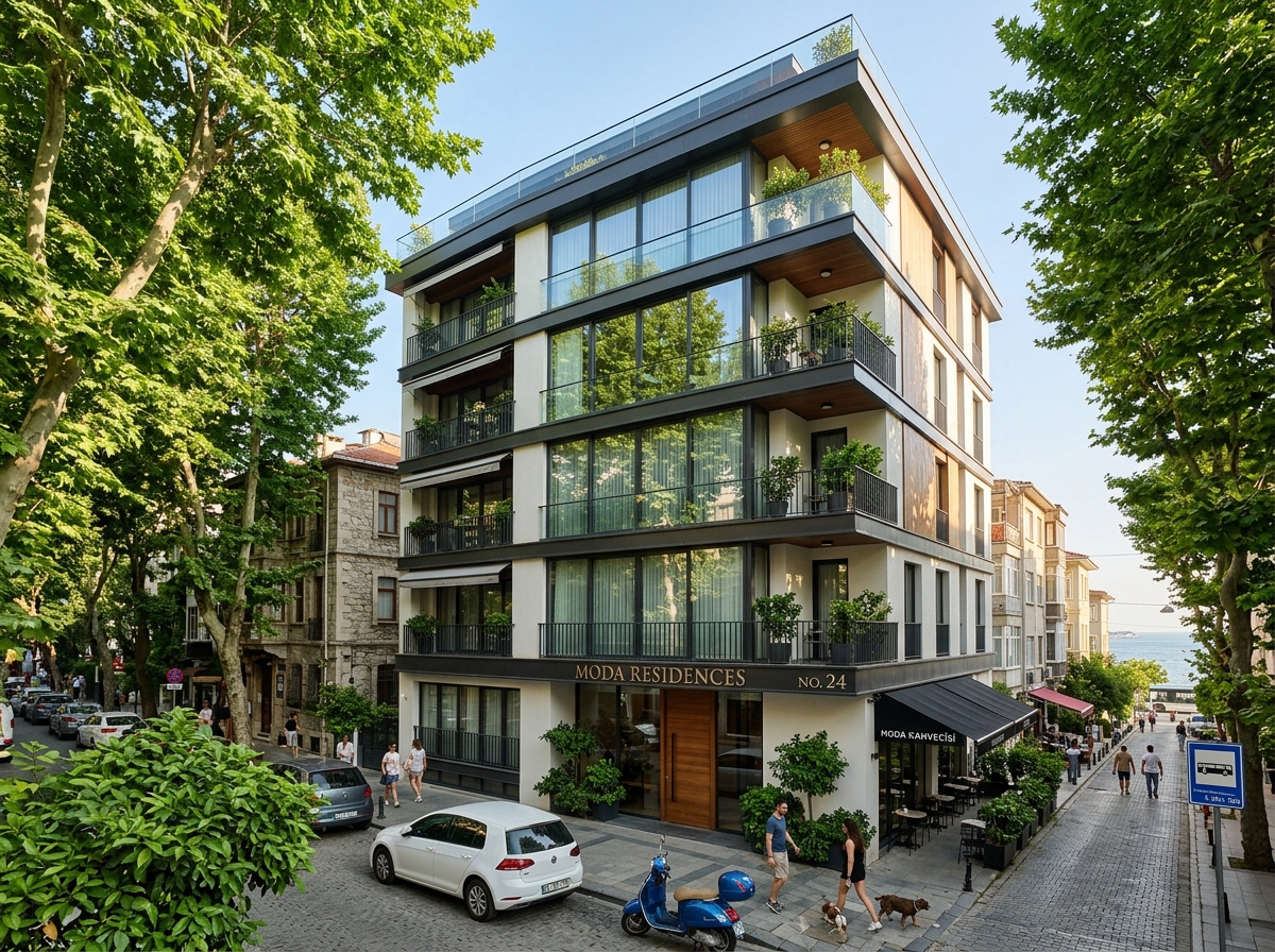 Moda Esat Işık Caddesi Tepe Apartmanı 4+1 Satılık Masrafsız Daire