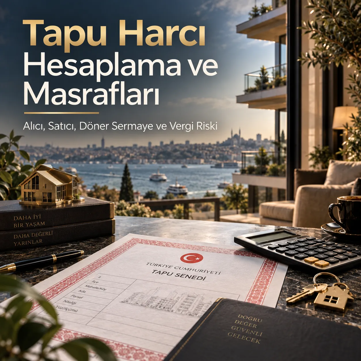 Tapu harcı alıcı satıcı masraf dağılımı ve TKGM döner sermaye hizmet bedeli.