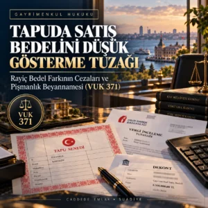 Tapuda Satış Bedelini Düşük Gösterme Tuzağı: Rayiç Bedel Farkının Cezaları ve Pişmanlık Beyannamesi (VUK 371)