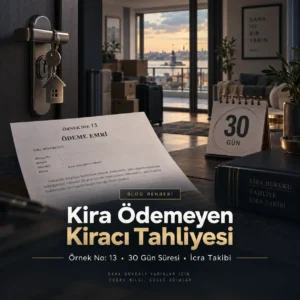 Kirasını Ödemeyen Kiracı Nasıl Tahliye Edilir? Örnek No: 13 İcra Takibi ve 30 Gün Kuralı